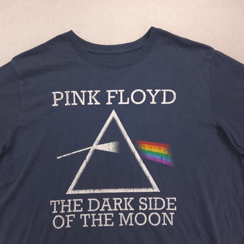 Pink Floyd The Dark Side of the Moon Band Graphic Shirt Mens Size L Blue 16366